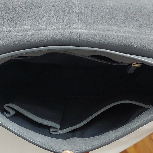 Acote suede grayish blue bag. - Picture 7 of 11